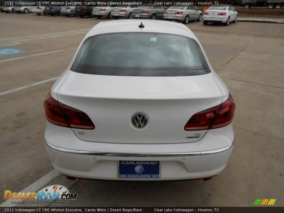 2013 Volkswagen CC VR6 4Motion Executive Candy White / Desert Beige/Black Photo #6