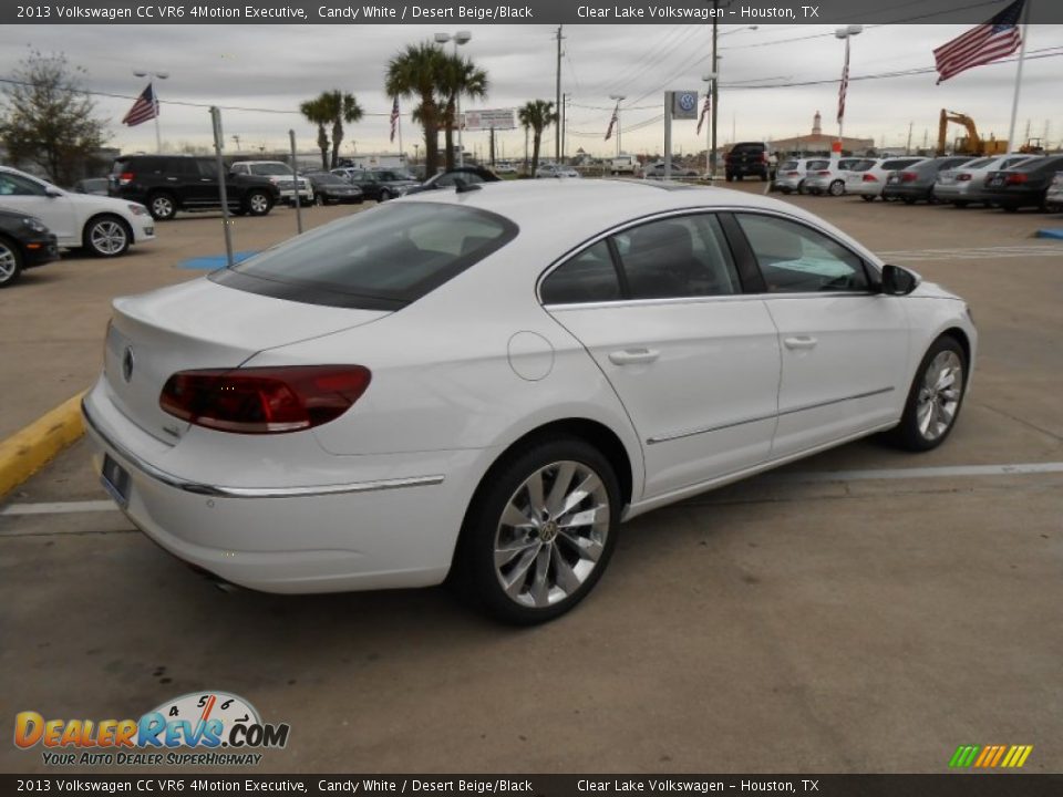 2013 Volkswagen CC VR6 4Motion Executive Candy White / Desert Beige/Black Photo #7