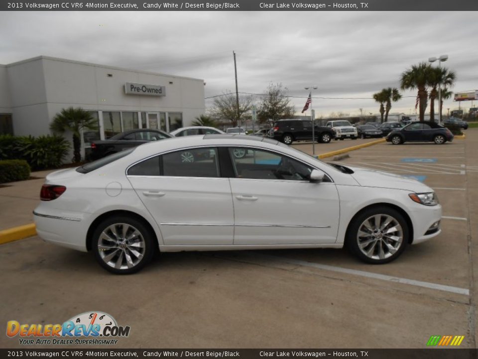 2013 Volkswagen CC VR6 4Motion Executive Candy White / Desert Beige/Black Photo #8