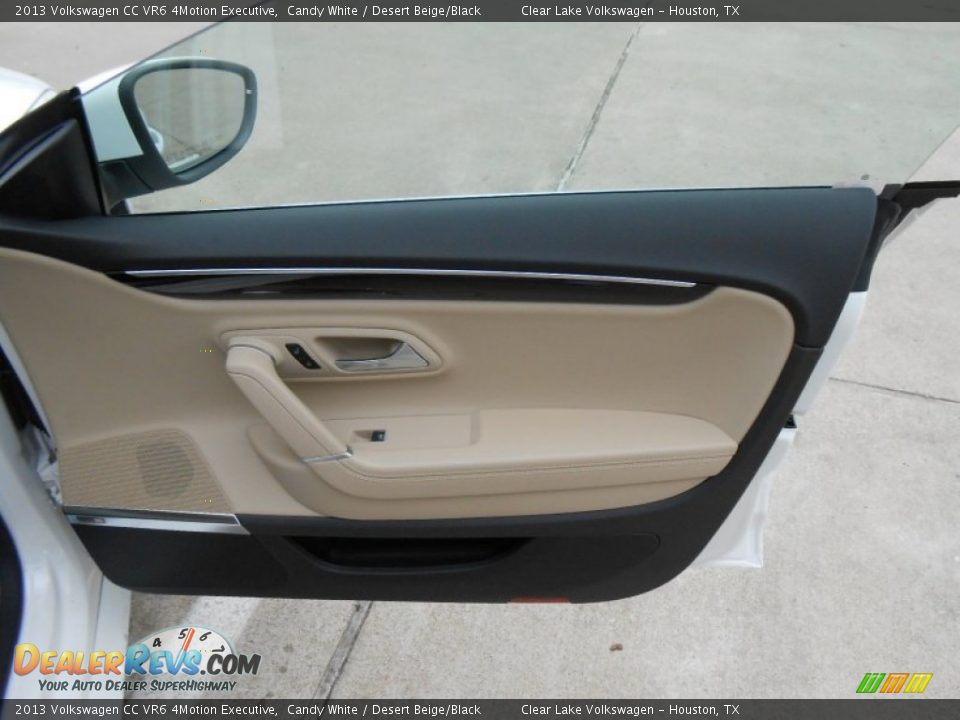 2013 Volkswagen CC VR6 4Motion Executive Candy White / Desert Beige/Black Photo #12