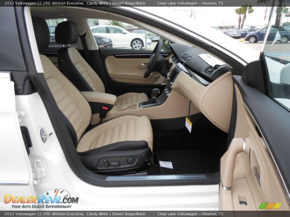2013 Volkswagen CC VR6 4Motion Executive Candy White / Desert Beige/Black Photo #13