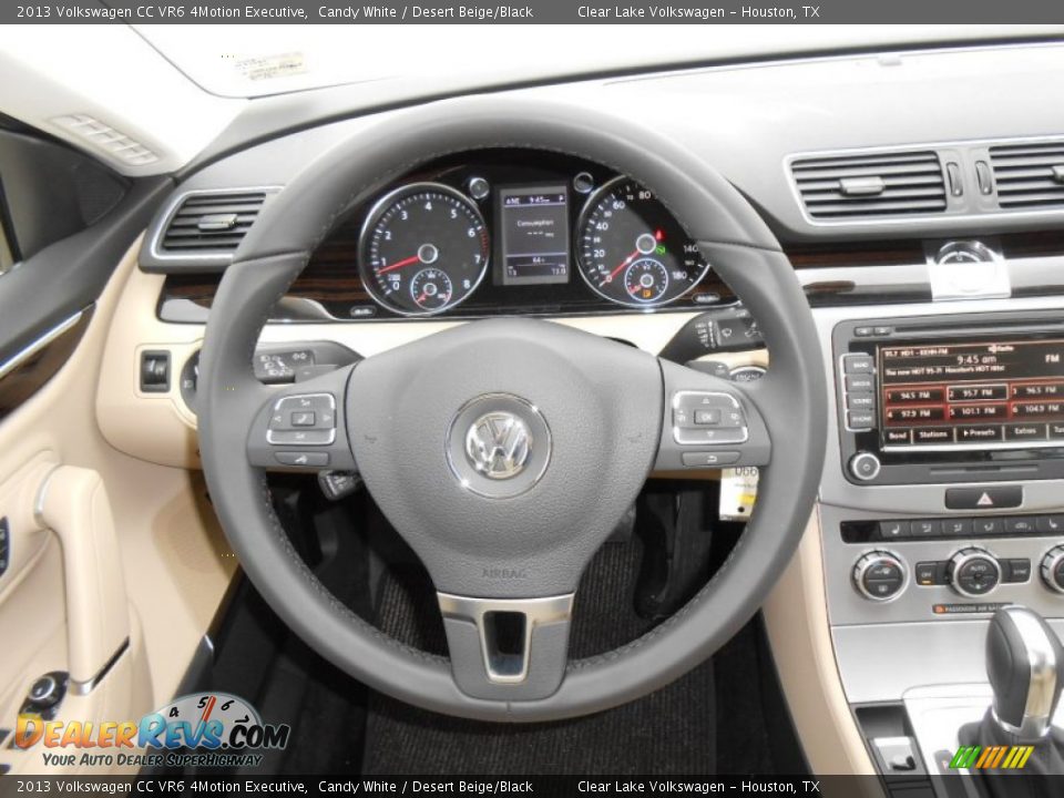 2013 Volkswagen CC VR6 4Motion Executive Steering Wheel Photo #16