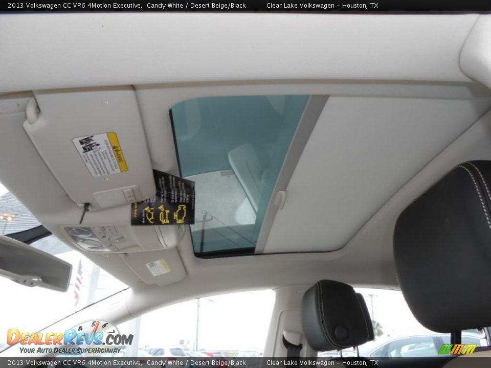 2013 Volkswagen CC VR6 4Motion Executive Candy White / Desert Beige/Black Photo #24