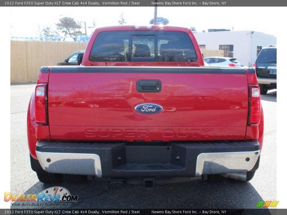 2012 Ford F350 Super Duty XLT Crew Cab 4x4 Dually Vermillion Red / Steel Photo #5