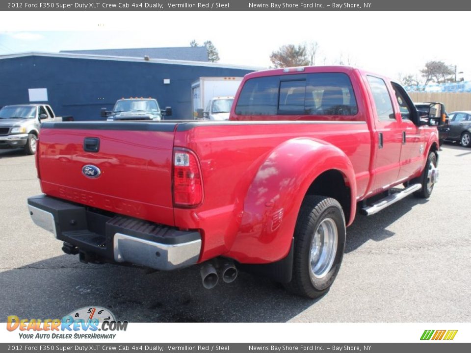 2012 Ford F350 Super Duty XLT Crew Cab 4x4 Dually Vermillion Red / Steel Photo #6