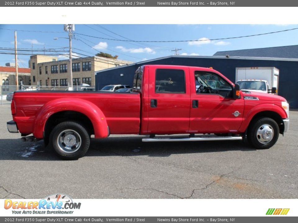 Vermillion Red 2012 Ford F350 Super Duty XLT Crew Cab 4x4 Dually Photo #7