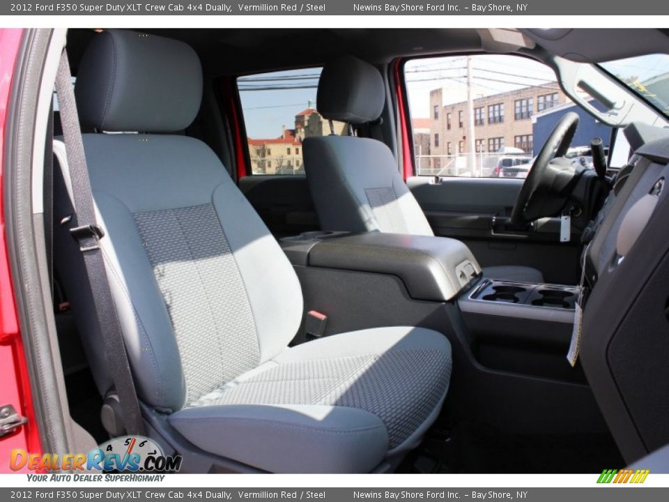 2012 Ford F350 Super Duty XLT Crew Cab 4x4 Dually Vermillion Red / Steel Photo #11