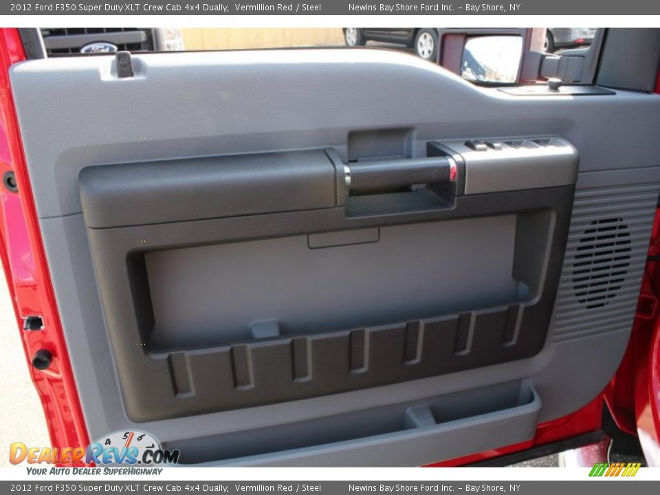 2012 Ford F350 Super Duty XLT Crew Cab 4x4 Dually Vermillion Red / Steel Photo #12