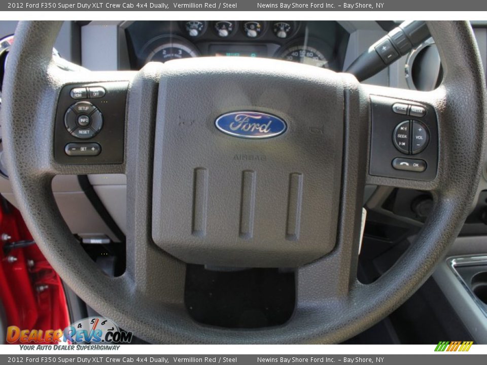 2012 Ford F350 Super Duty XLT Crew Cab 4x4 Dually Steering Wheel Photo #16