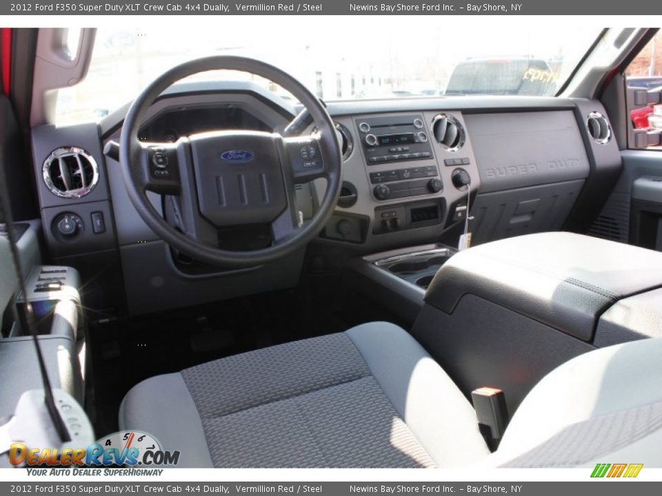 Steel Interior - 2012 Ford F350 Super Duty XLT Crew Cab 4x4 Dually Photo #17