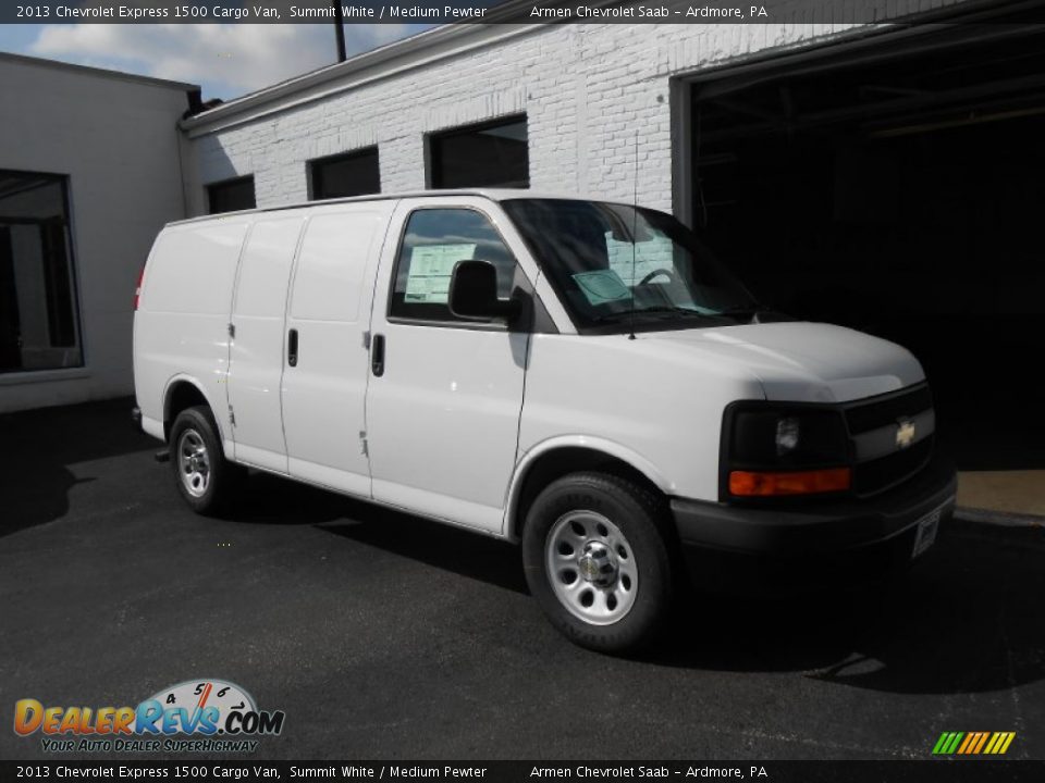2013 Chevrolet Express 1500 Cargo Van Summit White / Medium Pewter Photo #3