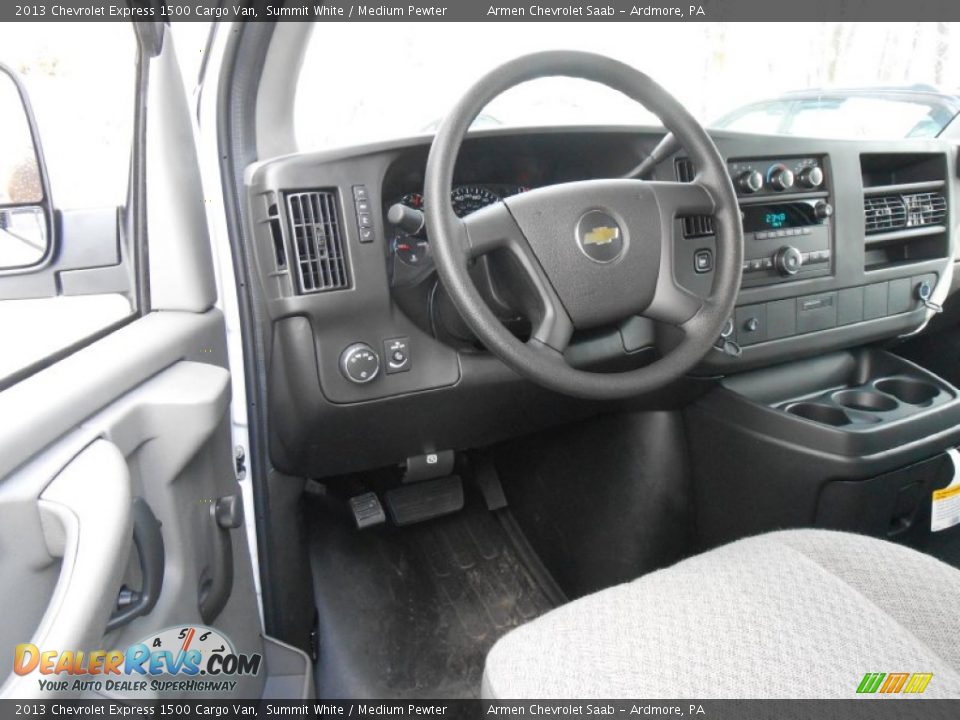Medium Pewter Interior - 2013 Chevrolet Express 1500 Cargo Van Photo #7