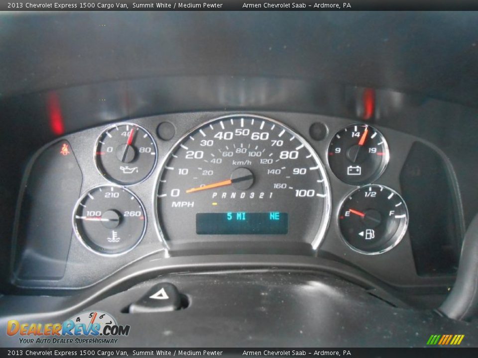 2013 Chevrolet Express 1500 Cargo Van Summit White / Medium Pewter Photo #14