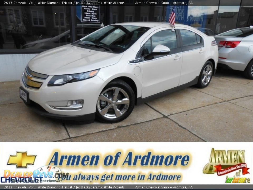 2013 Chevrolet Volt White Diamond Tricoat / Jet Black/Ceramic White Accents Photo #1
