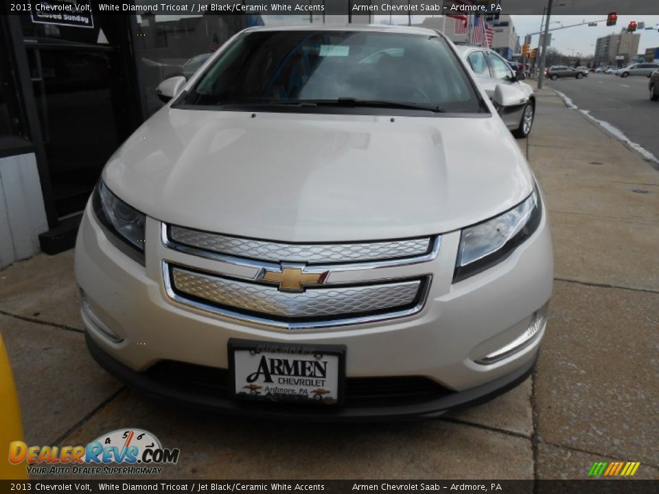 2013 Chevrolet Volt White Diamond Tricoat / Jet Black/Ceramic White Accents Photo #2