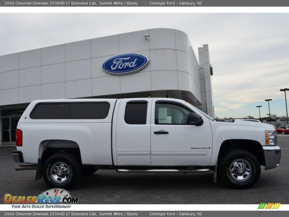 2009 Chevrolet Silverado 2500HD LT Extended Cab Summit White / Ebony Photo #2
