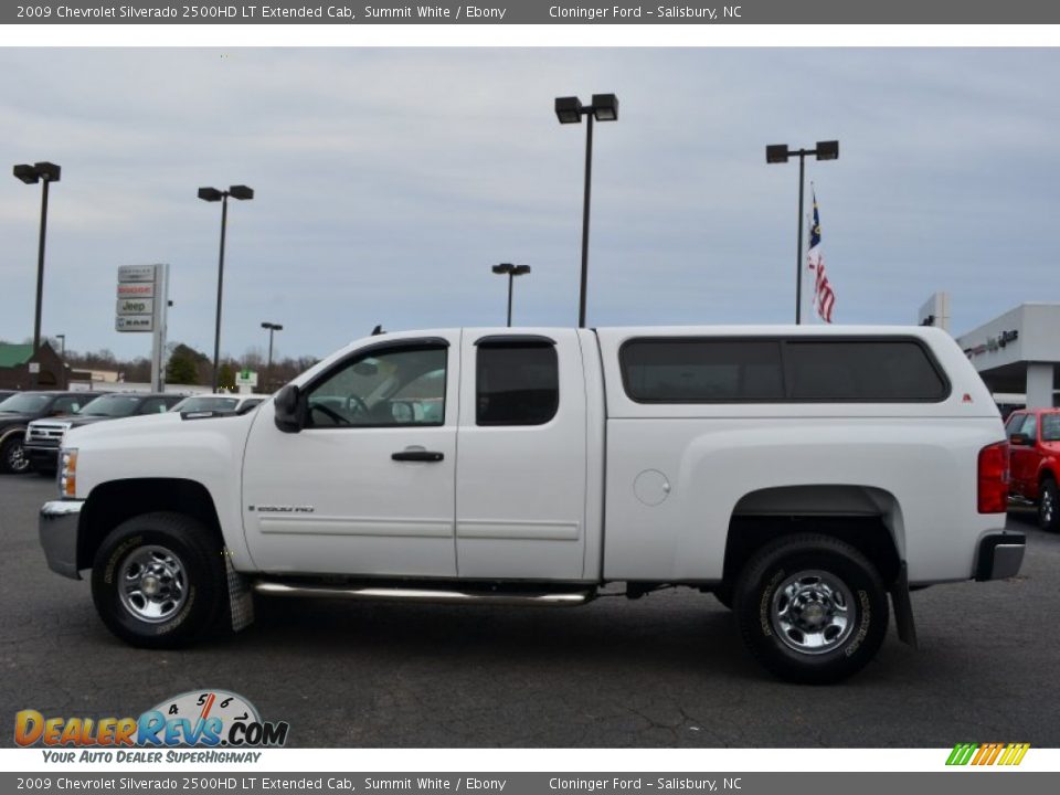 2009 Chevrolet Silverado 2500HD LT Extended Cab Summit White / Ebony Photo #5