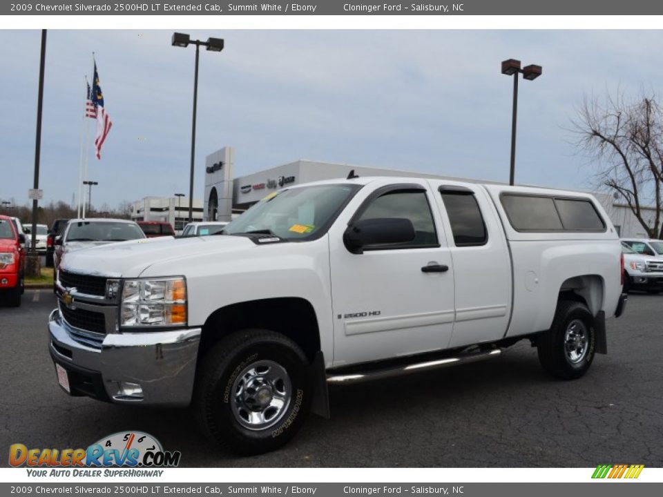 2009 Chevrolet Silverado 2500HD LT Extended Cab Summit White / Ebony Photo #6