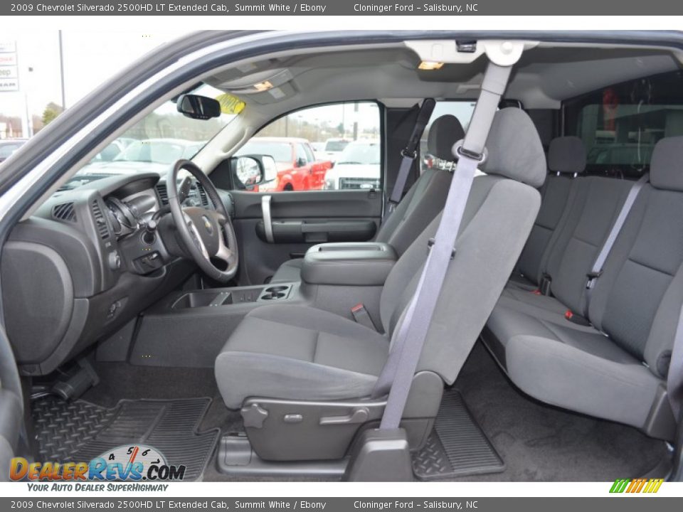 Ebony Interior - 2009 Chevrolet Silverado 2500HD LT Extended Cab Photo #12