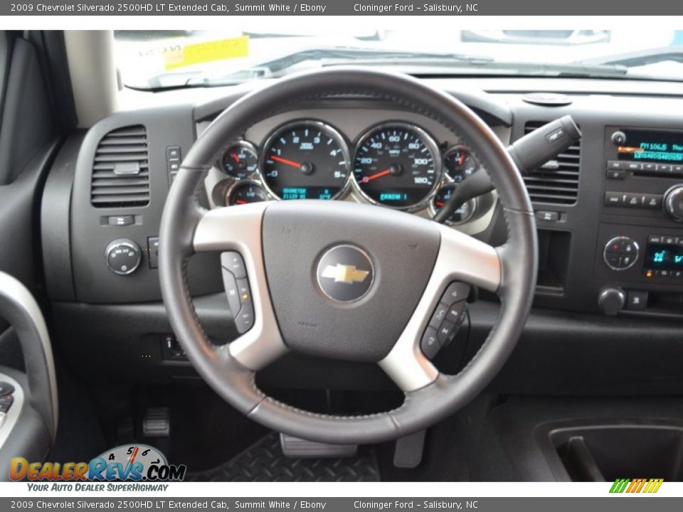2009 Chevrolet Silverado 2500HD LT Extended Cab Summit White / Ebony Photo #23