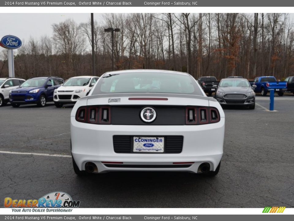 2014 Ford Mustang V6 Premium Coupe Oxford White / Charcoal Black Photo #4