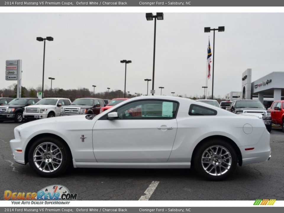 2014 Ford Mustang V6 Premium Coupe Oxford White / Charcoal Black Photo #5