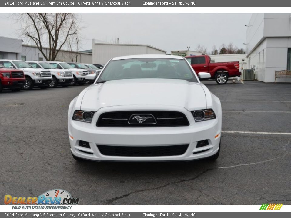 2014 Ford Mustang V6 Premium Coupe Oxford White / Charcoal Black Photo #7