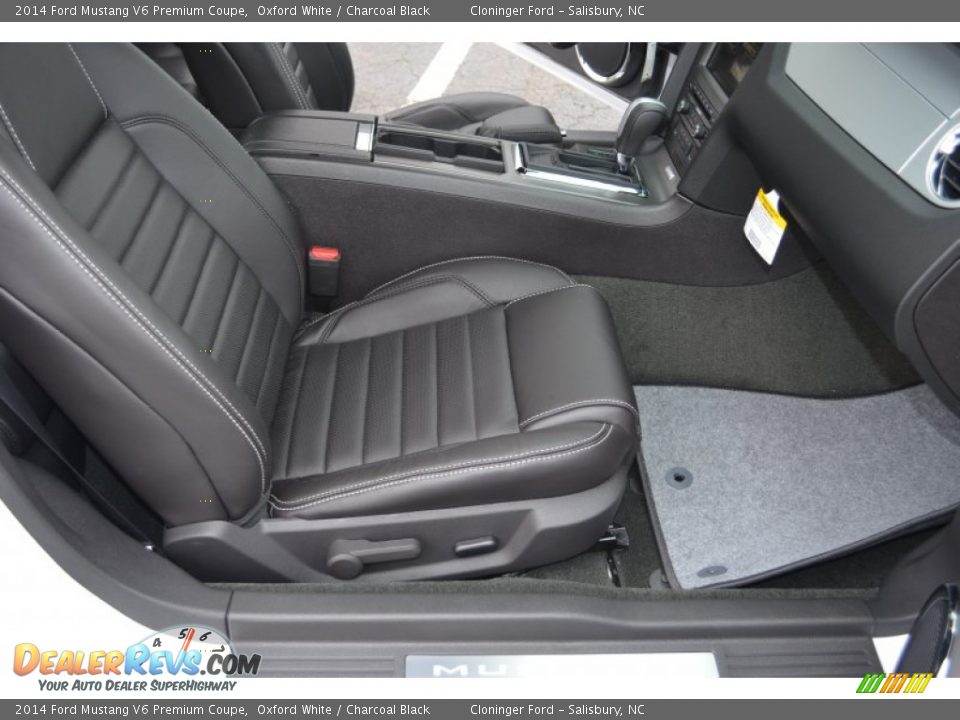 2014 Ford Mustang V6 Premium Coupe Oxford White / Charcoal Black Photo #13