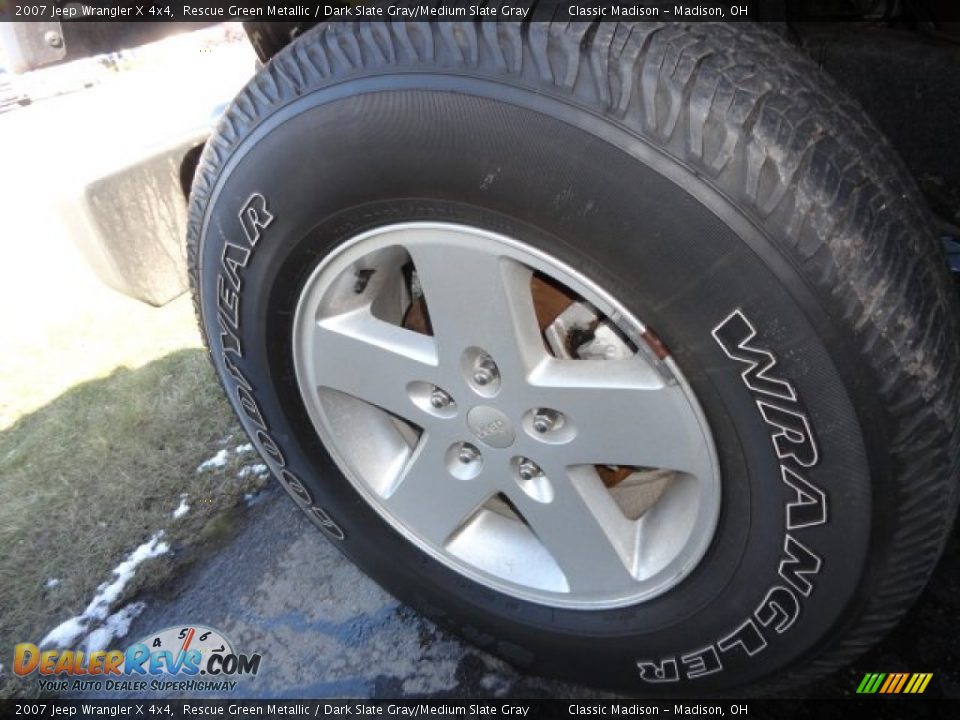 2007 Jeep Wrangler X 4x4 Rescue Green Metallic / Dark Slate Gray/Medium Slate Gray Photo #4