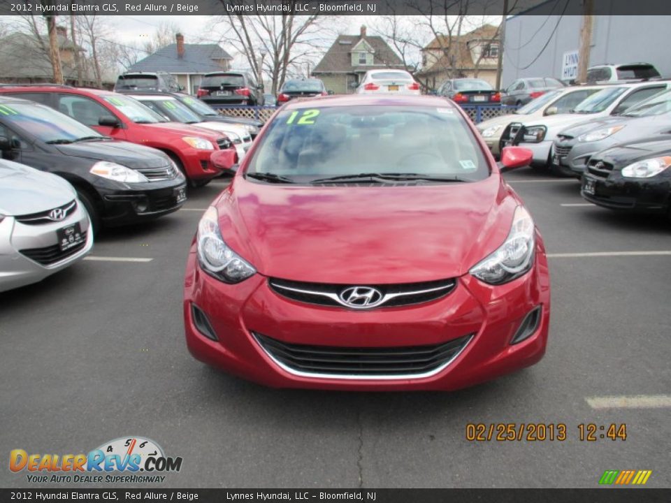2012 Hyundai Elantra GLS Red Allure / Beige Photo #1