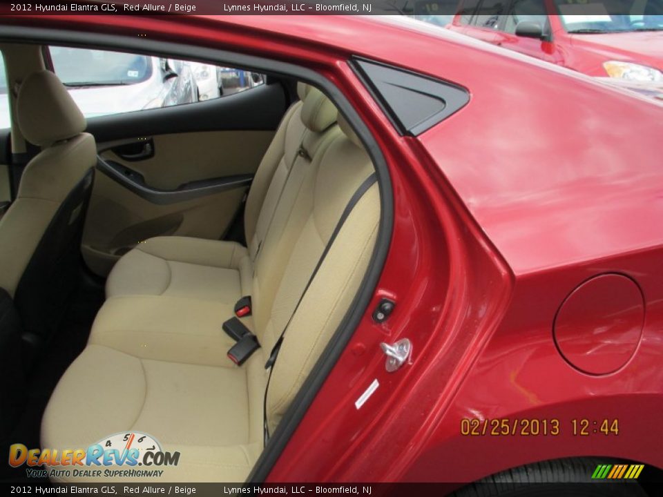 2012 Hyundai Elantra GLS Red Allure / Beige Photo #6