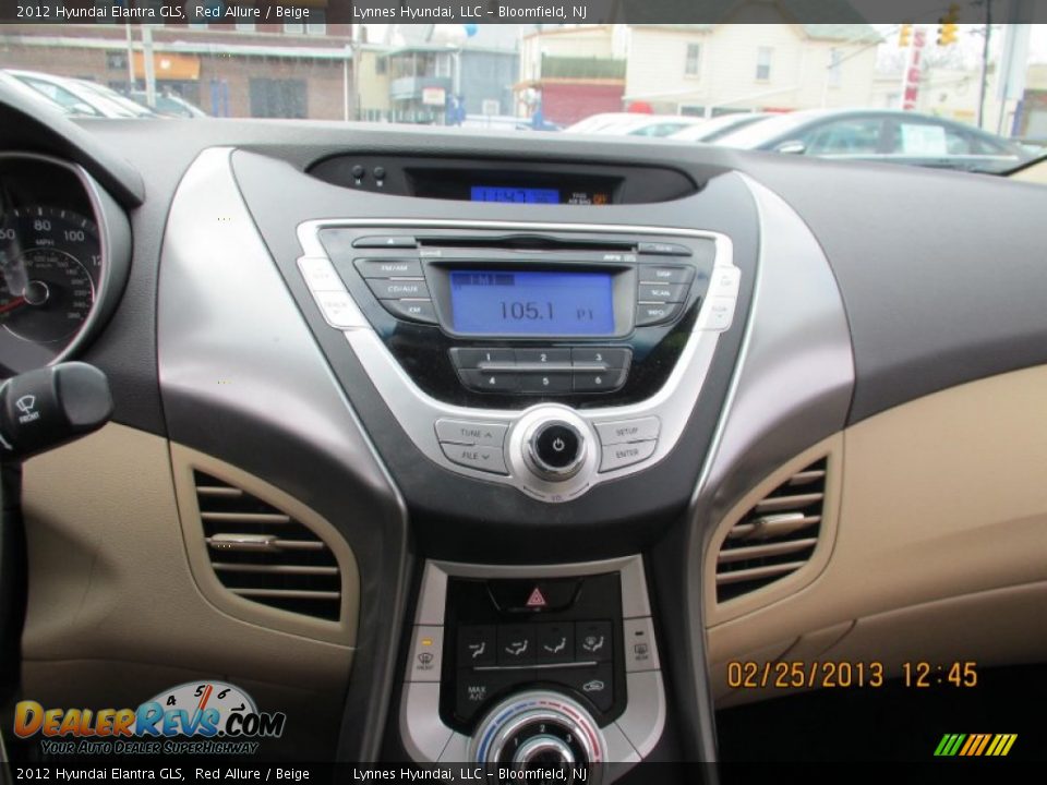 2012 Hyundai Elantra GLS Red Allure / Beige Photo #8