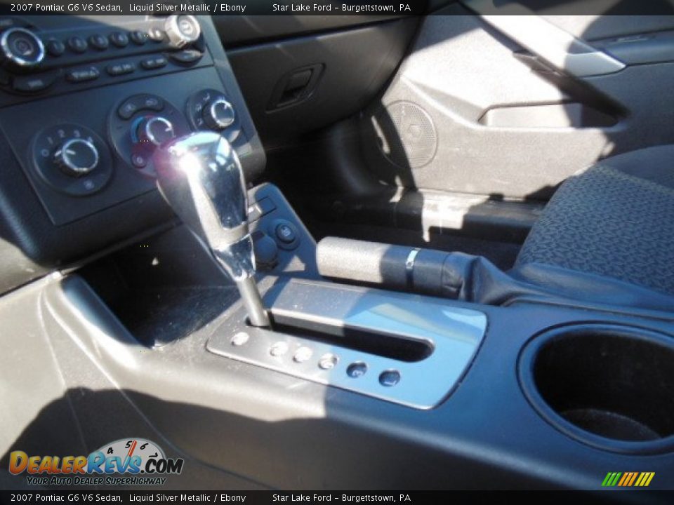 2007 Pontiac G6 V6 Sedan Liquid Silver Metallic / Ebony Photo #13