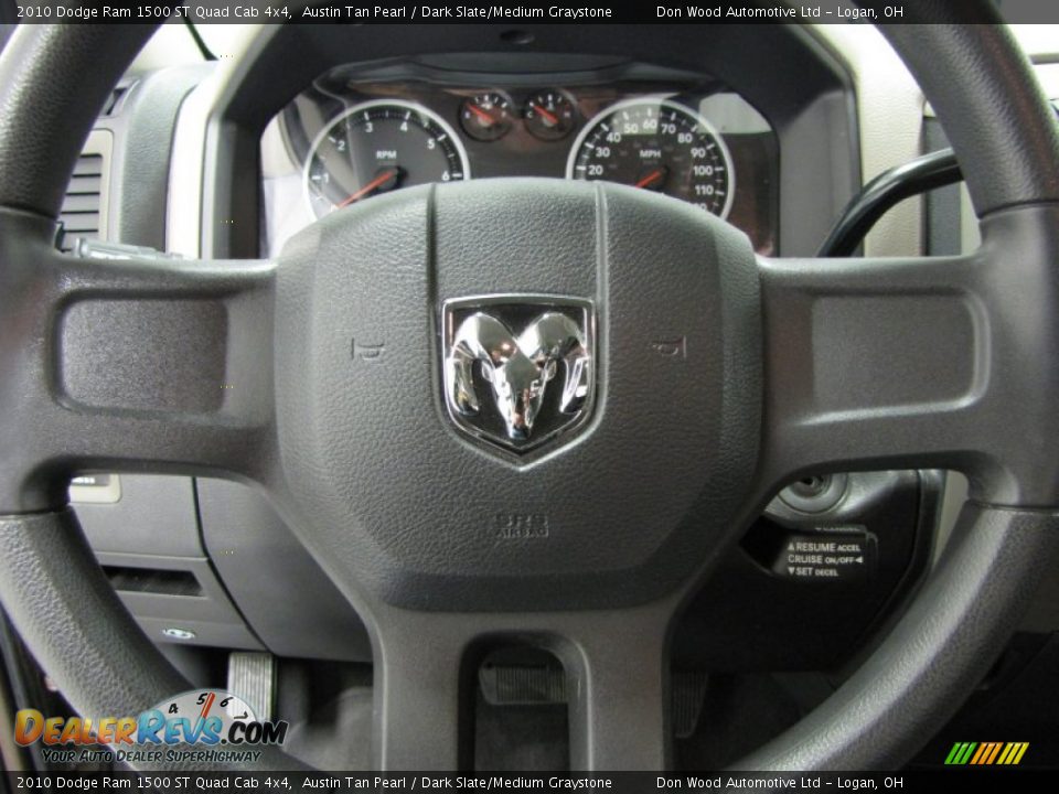 2010 Dodge Ram 1500 ST Quad Cab 4x4 Steering Wheel Photo #17