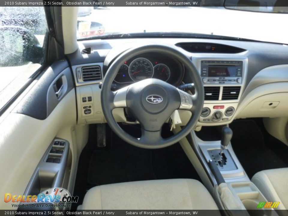 2010 Subaru Impreza 2.5i Sedan Obsidian Black Pearl / Ivory Photo #6
