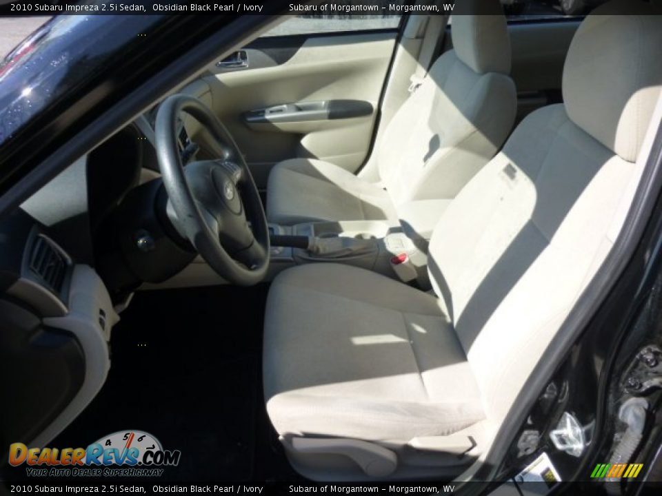 2010 Subaru Impreza 2.5i Sedan Obsidian Black Pearl / Ivory Photo #7