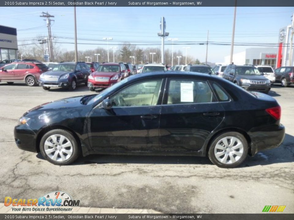 2010 Subaru Impreza 2.5i Sedan Obsidian Black Pearl / Ivory Photo #8