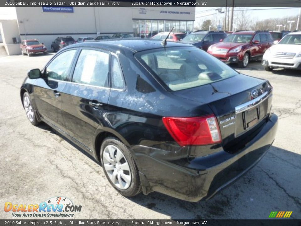 2010 Subaru Impreza 2.5i Sedan Obsidian Black Pearl / Ivory Photo #9