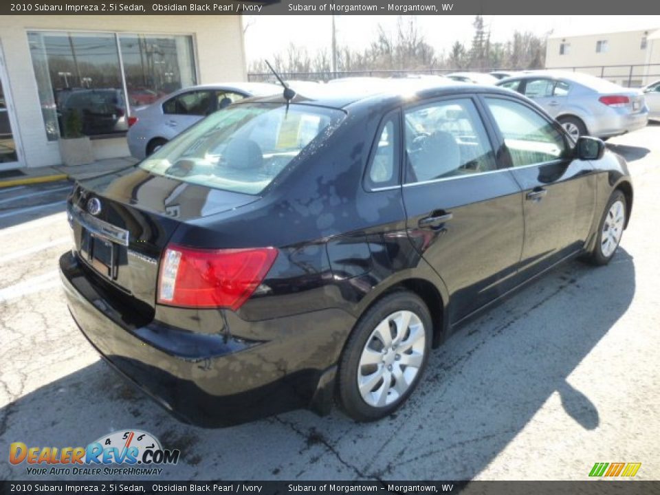 2010 Subaru Impreza 2.5i Sedan Obsidian Black Pearl / Ivory Photo #11