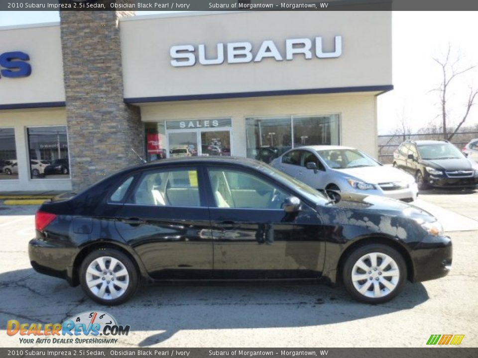 2010 Subaru Impreza 2.5i Sedan Obsidian Black Pearl / Ivory Photo #12
