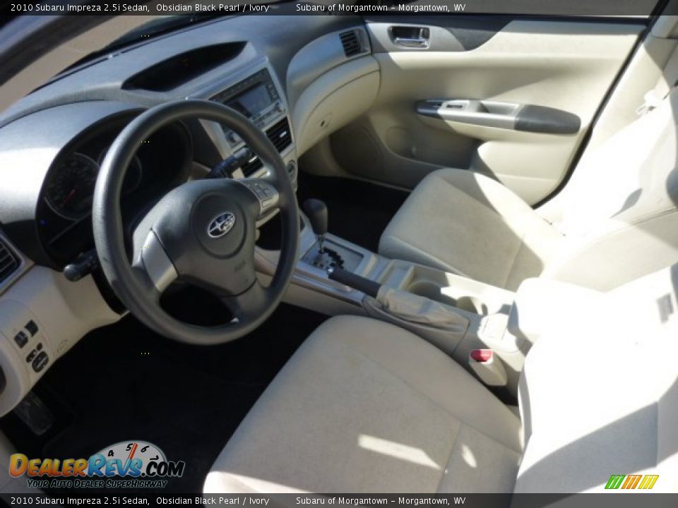 2010 Subaru Impreza 2.5i Sedan Obsidian Black Pearl / Ivory Photo #16