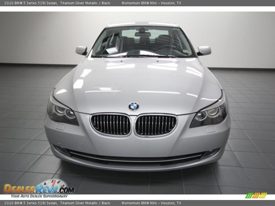 2010 BMW 5 Series 528i Sedan Titanium Silver Metallic / Black Photo #6