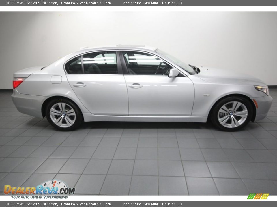 2010 BMW 5 Series 528i Sedan Titanium Silver Metallic / Black Photo #7