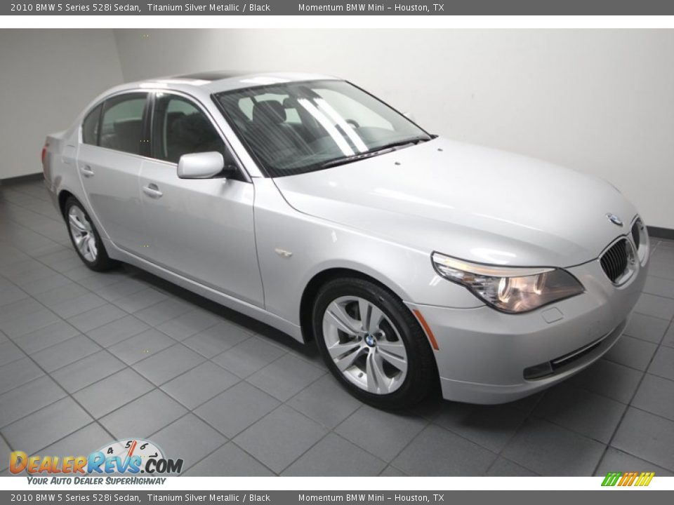 2010 BMW 5 Series 528i Sedan Titanium Silver Metallic / Black Photo #8