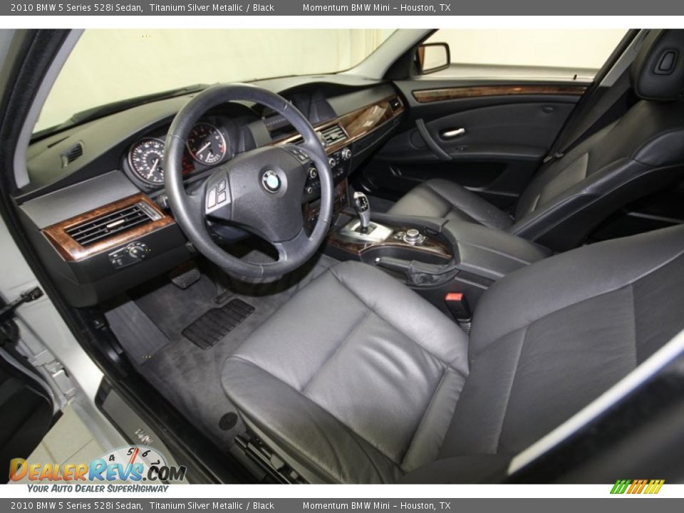 Black Interior - 2010 BMW 5 Series 528i Sedan Photo #13