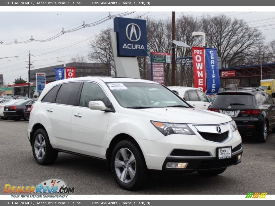 2011 Acura MDX Aspen White Pearl / Taupe Photo #1
