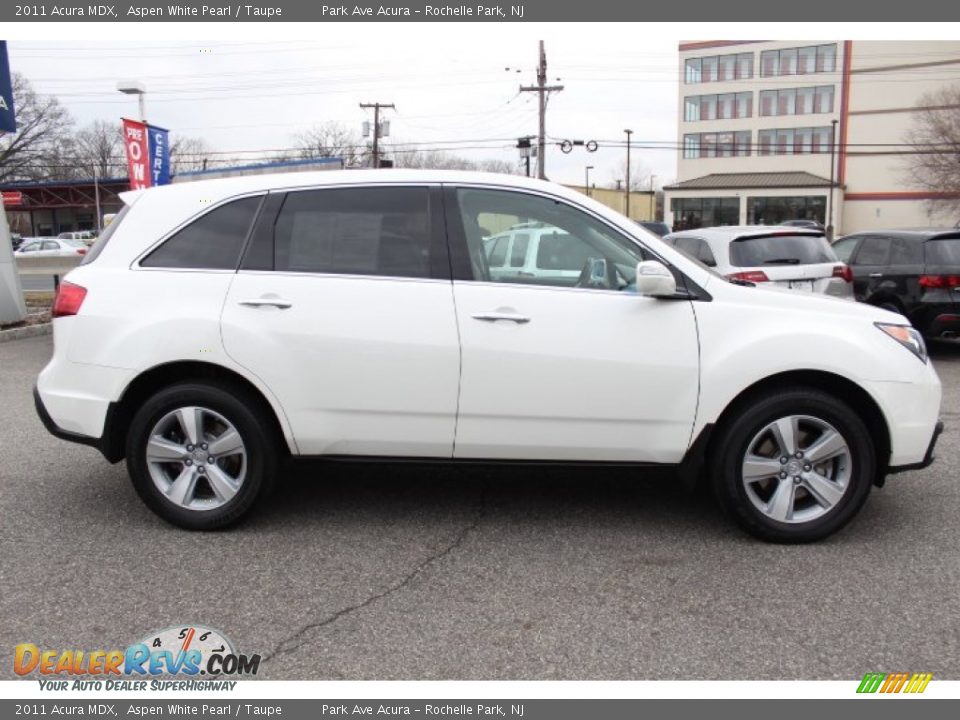 2011 Acura MDX Aspen White Pearl / Taupe Photo #2