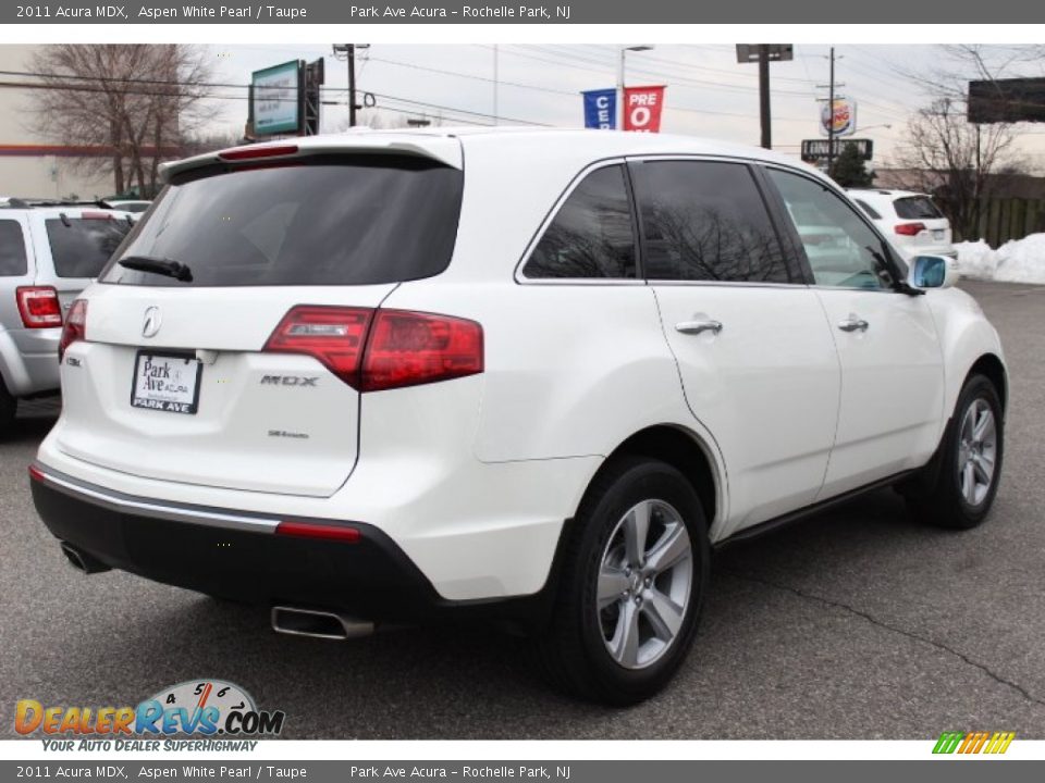 2011 Acura MDX Aspen White Pearl / Taupe Photo #3