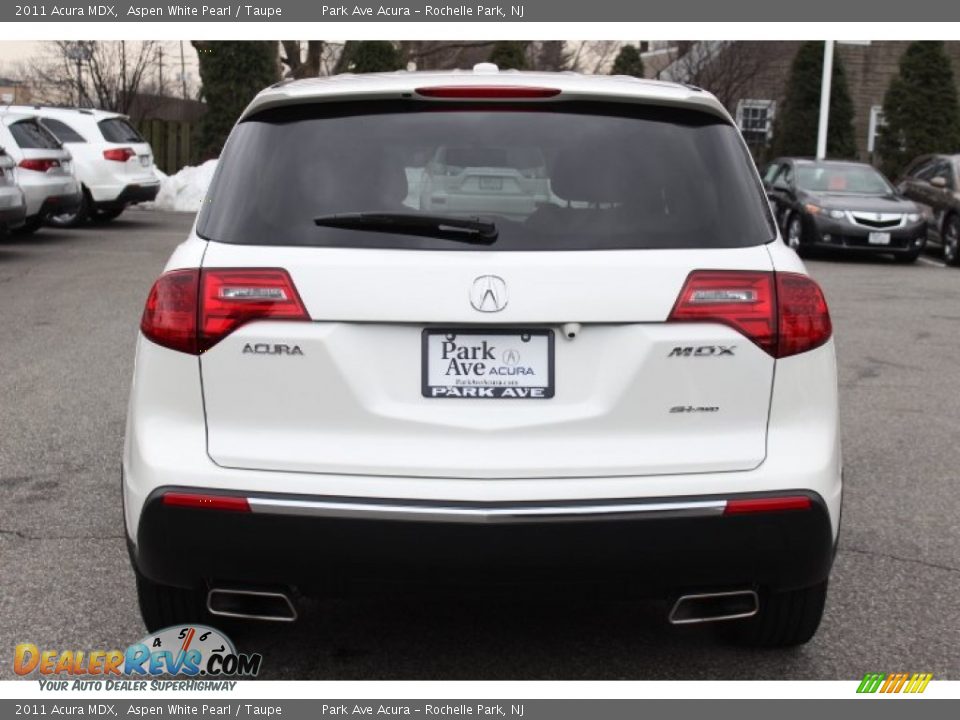 2011 Acura MDX Aspen White Pearl / Taupe Photo #4