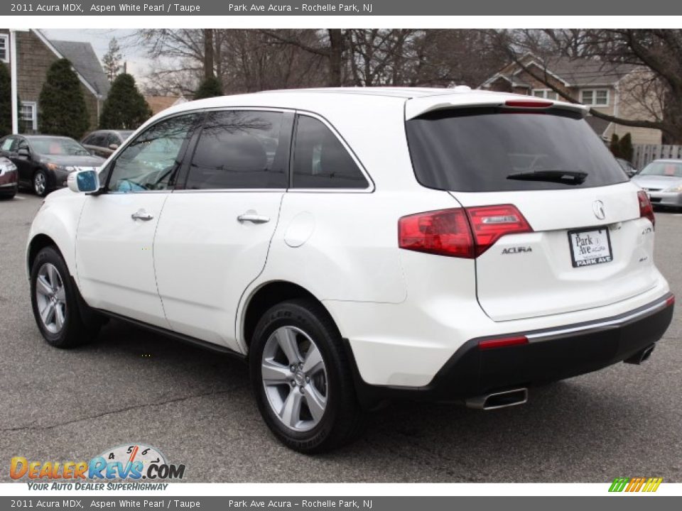 2011 Acura MDX Aspen White Pearl / Taupe Photo #5
